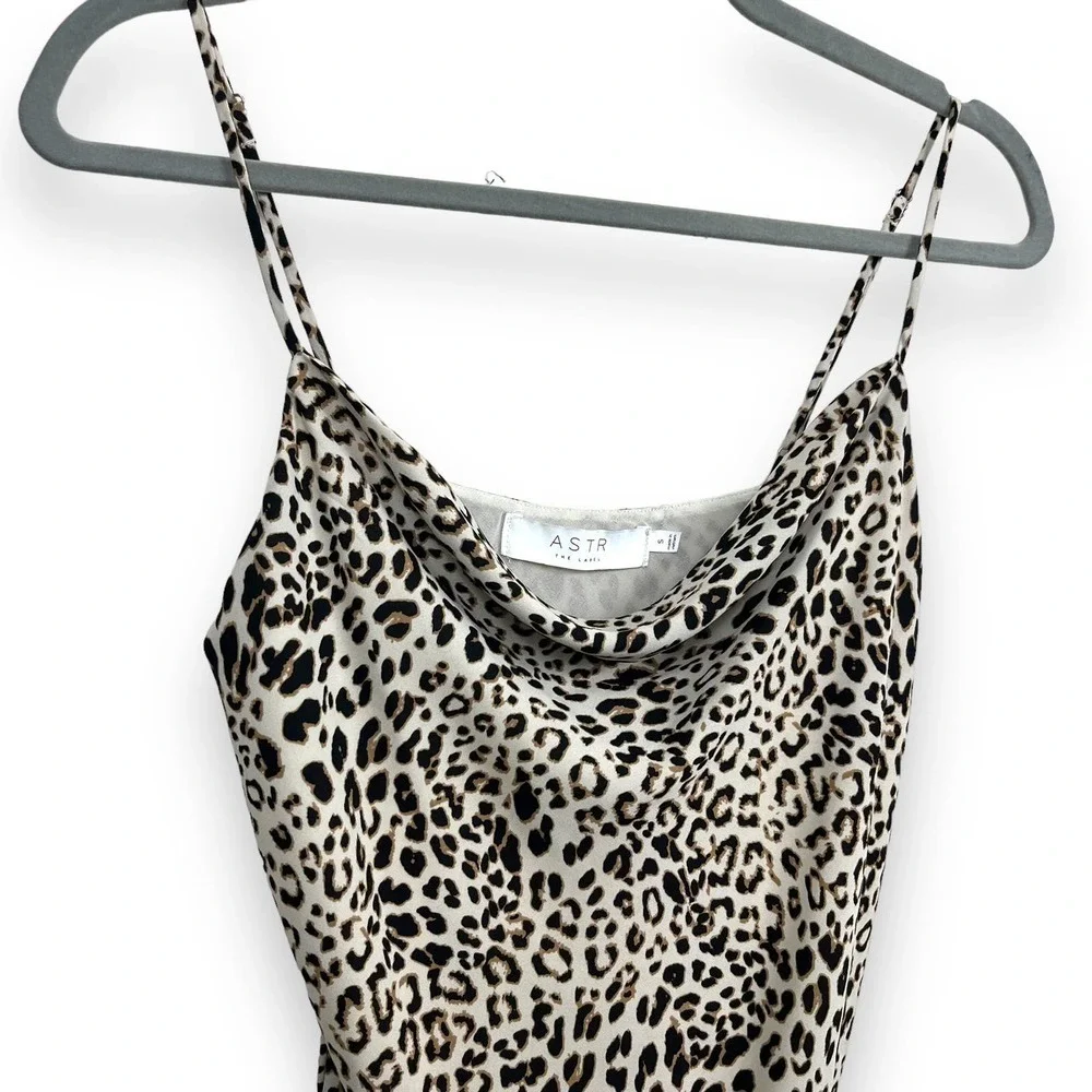 ASTR Bodysuit Womens Small Cheetah Leopard Animal Sexy Feminine Mob Wife - Picture 4 of 14
